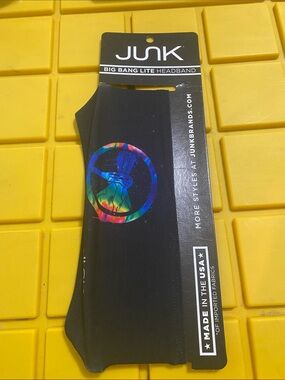 Junk Big Bang Lite Black Headband with Multicolor Circle Logo